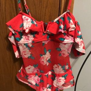 Betsey Johnson off the shoulder swimsuit